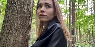 RISKY PUBLIC SEX in the forest with Californiababe