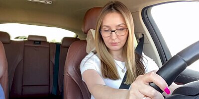 More, more, I want deeper! Fucked stepmom in car after driving lessons