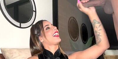Content Creator Natalia Garcia Squirting while fucking on Live Podcast