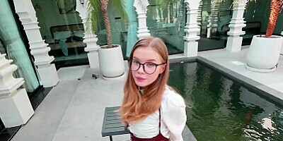 Hotel Manager Secretly Wanted To Fuck Her Guest and Get His Cum On Her Glasses and Face
