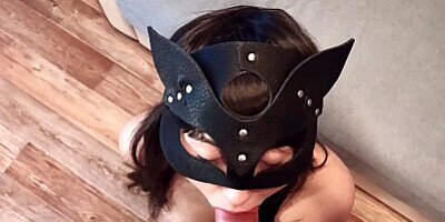 Babe Fingering Pussy, Sucking Dick and Doggystyle in Torn Pantyhose