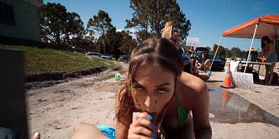 Johnny Love getting his car washed by the slutty JC Wilds