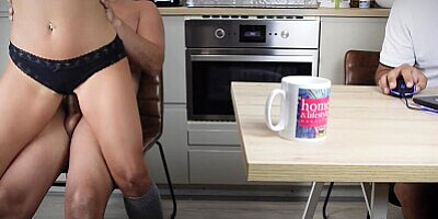 The best breakfast of my life! Couple Fucking while their Cuckold Friend play videogames!