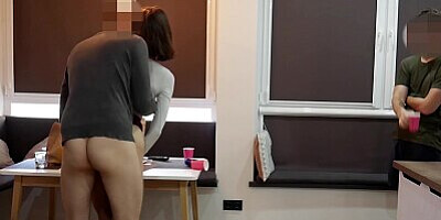 Sharing Girlfriend. She Takes Two Cocks After College Party