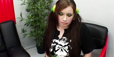 Dazzling baby doll's masturbation action