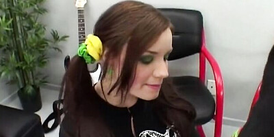 Dazzling baby doll's masturbation action