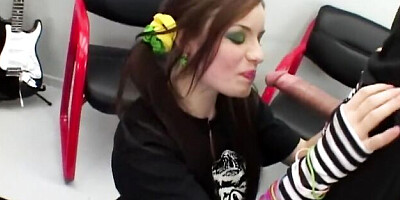 Dazzling baby doll's masturbation action