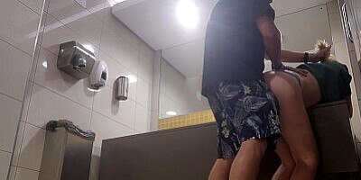 Cheating with my ex wife in public bathroom while my new wife is shopping