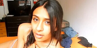 Sucking and fucking my step brother after catching him jerking off