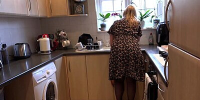 Aunt Judy's XXX - Hot BBW MILF Charlie Rae Fucks her Lazy Step-Nephew in the Kitchen