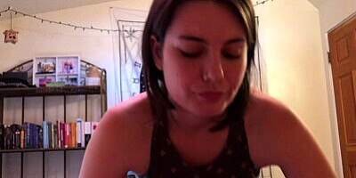 18 year old girlfriend gives sensual blowjob & swallows cum