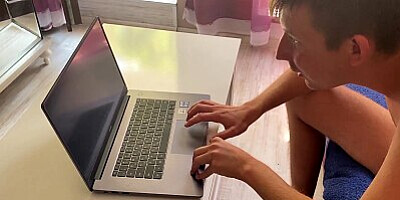Stormy and best sex with a stepmom after viewing her intimate photos on a laptop