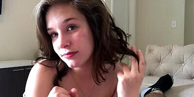 Teen Stepsister Bribes Blowjob Cum in Mouth