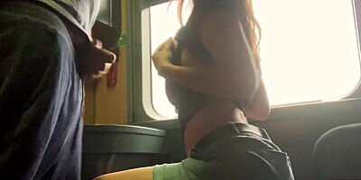 Nothing is too risky when you're excited. Risky wank in a passenger train