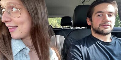 Sucking my BFs cock while he drives around Beverly Hills - Isa & Nach