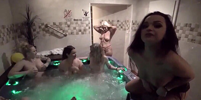 Group sex of mixed-age girls in the jacuzzi