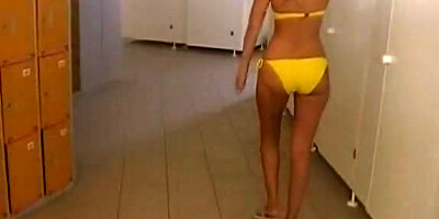 Sexy amateurs in the aqua park scene 1