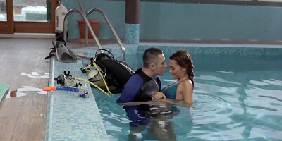 Diving instructor fell in love with the gorgeous teen doll