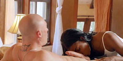 Interracial sesh gets interrupted by an Asian whore