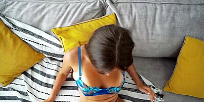 [POV] my stepmom fucked my cock with her tits and Riding me