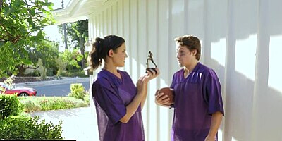 Supportive Big Titted Stepmom Gives Her Athletic Stepson A Creamy Award For Winning The Championship