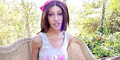 Tiny Trisha featuring Trisha's shaved sex