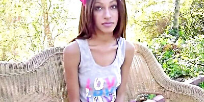 Tiny Trisha featuring Trisha's shaved sex