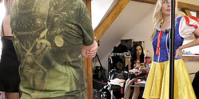 Brunette xxx with promiscuous cutie from Leons TV