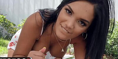 MOFOS - Bubble butt amateur Alina Belle sucks POV