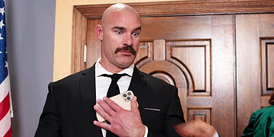 Slutty politician is going to fuck two dicks at once