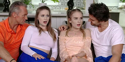 Perky Blonde Teens Suck and Fuck Big Dick Step-Dads