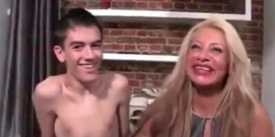 Curvy mature blonde is getting fucked by these two horny lads