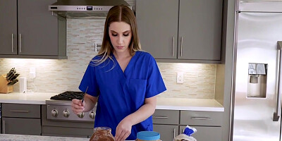 Naughty teen gets licked