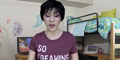 Giantess MILF is stripping and being naughty for the camera