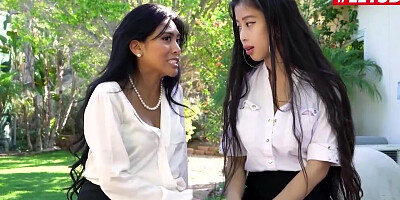 Jade Kush, Ember Snow & Logan Long are having a 3some outside