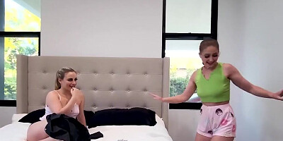 Laney Grey & Anna Claire Clouds are enjoying in lesbian action