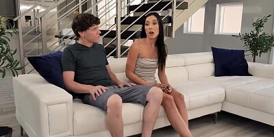 Classy MILF doll is feeling horny and will use the stepson's dick for pleasure