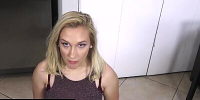 Stepsister Gets Her Pussy Pounded And Cum All Over Her Face To Stop Her Stepbro From Pranking Her
