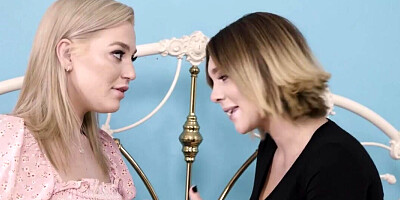Gabbie Carter and Blake Blossom get fucking hard on a bed