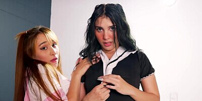 Min Galilea and his girlfriend Leela Moon in 2 videos having teen sex