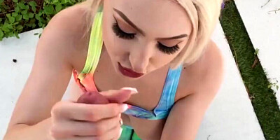 POV hardcore sex scene with amazing blonde babe Skylar Vox