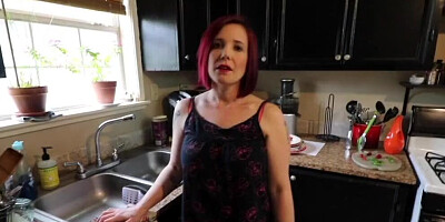 Mature lady Jane Cane goes down to blow her kinky stepson