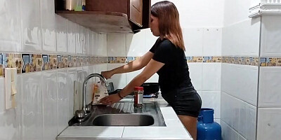 STEPMOTHER WHAT ARE YOU DOING? HERE MAKING COFFEE IF YOU WANT TO SIT DOWN AND I SUCK YOUR RICH COCK STEPSON WHILE THE COFFEE IS