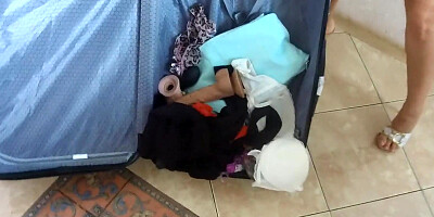 Sexy stepmom from vacation was fucked by her stepson on the table!