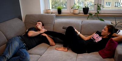 Step-Sister Pushed Foot Smelling footdom, Femdom, Wrestling, Foot Smother, Foot Fight, Long Toes