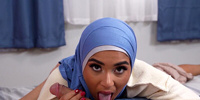Huge and hard Christmas gift for sexy big ass Arab girlfriend Babi Star