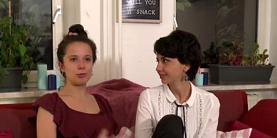 Two lovely European dolls are enjoying in some lesbian action