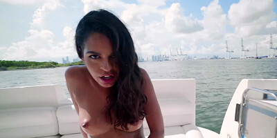 Amazing babe is being fucked by the captain of that boat