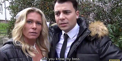 Cuckold watches his wife being fucked for debts