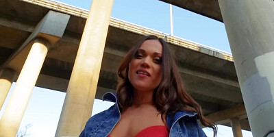 Lucky boy records on the cam outdoor sex with skinny hottie